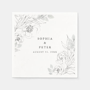 Hochzeit der botanischen Flora Serviette