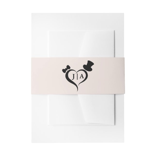 Hochzeit der Einladung Bauchband Einladungsbanderole (Vorderseite Beispiel)