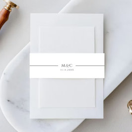 Hochzeit der Einladung Bauchband Einladungsbanderole