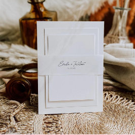 Hochzeit der Einladung Bauchband Einladungsbanderole