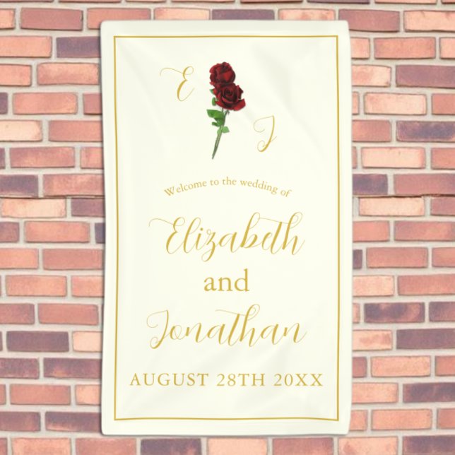 Hochzeit der Elfenbeingoldene Rose Banner (Von Creator hochgeladen)