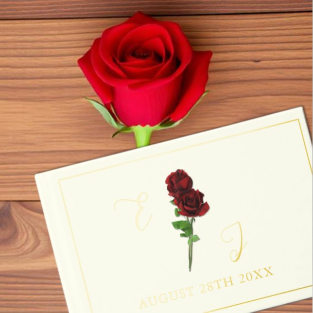 Hochzeit der Elfenbeingoldene Rose Gästebuch (Von Creator hochgeladen)