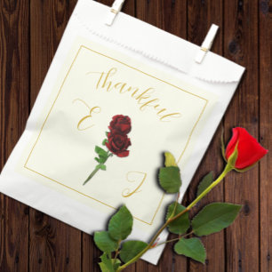 Hochzeit der Elfenbeingoldene Rose Geschenktütchen