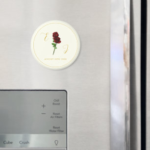 Hochzeit der Elfenbeingoldene Rose Magnet
