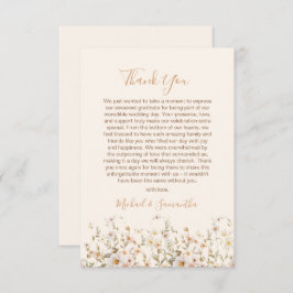 Hochzeit der Elfenbeinküste und der Wildblume Blus Dankeskarte