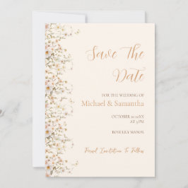 Hochzeit der Elfenbeinküste und der Wildblume Blus Save The Date