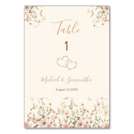 Hochzeit der Elfenbeinküste und der Wildblume Blus Tischnummer