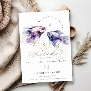 Hochzeit der Fischküste von Lilac Save The Date