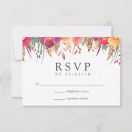 Hochzeit der Flora und Fauna RSVP Karte