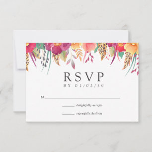 Hochzeit der Flora und Fauna RSVP Karte