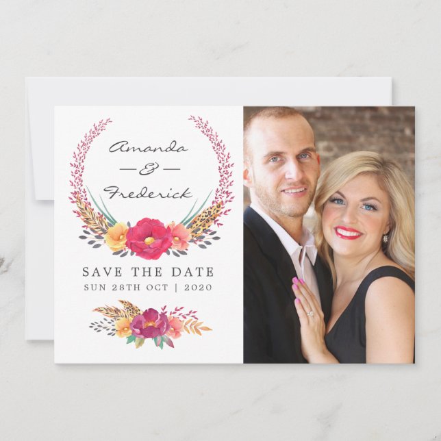Hochzeit der Flora und Fauna Save The Date (Vorderseite)