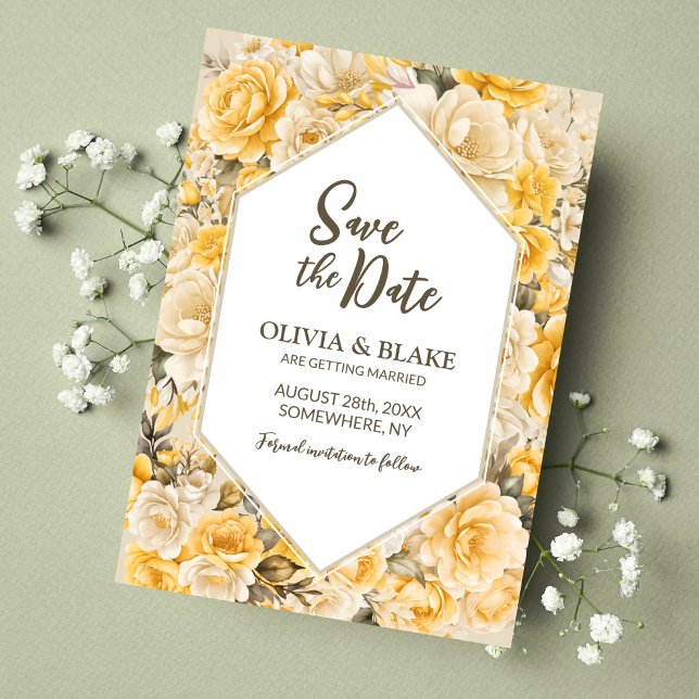 Hochzeit der Gelben Rose Save The Date (Von Creator hochgeladen)