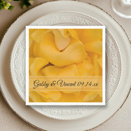 Hochzeit der Gelben Rose Serviette
