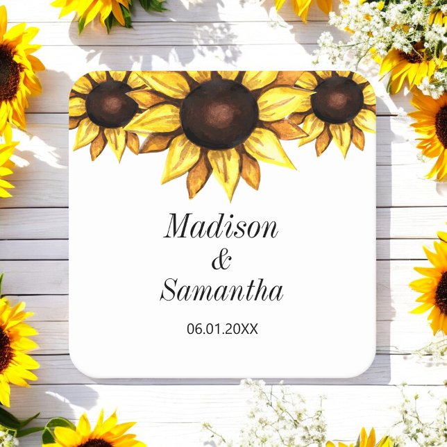 Hochzeit der Gelben Weißblüte Rechteckiger Pappuntersetzer (Von Creator hochgeladen)