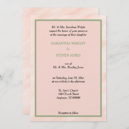 Hochzeit der geometrischen Blütenpracht mit grünem Einladung