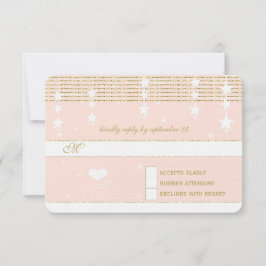 Hochzeit der Gold Rose unter den Sternen UAWG RSVP Karte