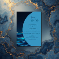 Hochzeit der Golden Accented Abstrakt Ocean Waves