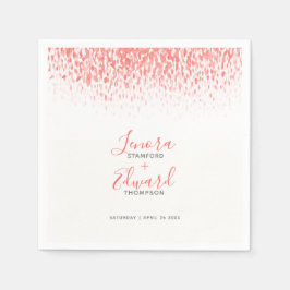 Hochzeit der grauen Korallenhochzeit mit Duschkask Serviette