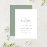 Hochzeit der Grünen Kalligrafie Einladung<br><div class="desc">Dieses trendige, elegante und moderne, schlichte, minimalistisch grün Typografie Hochzeitsdesign zeichnet sich durch die zeitgemäße Kalligrafie und Serif-Text als Hauptmotiv aus und basiert auf unserem bestverkauften Brautparty laden. Die Rückseite der Karte weist eine weise grüne Textur auf. Kontaktieren Sie Designer für passende Produkte. Vielen Dank für die Unterstützung unseres kleinen...</div>