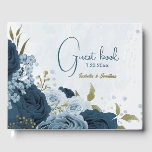 Hochzeit der hellblauen Blume Gästebuch