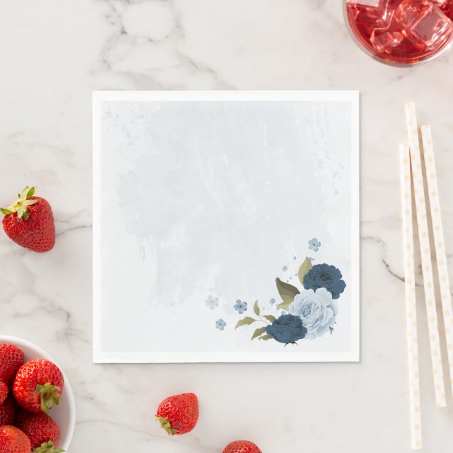 Hochzeit der hellblauen Blume Serviette (Beispiel)