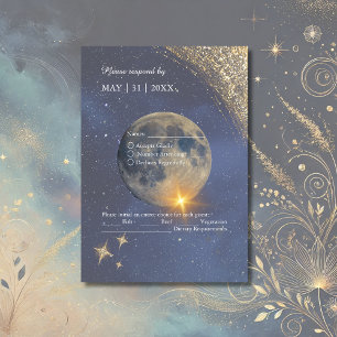 Hochzeit der himmlischen Galaxie RSVP Karte