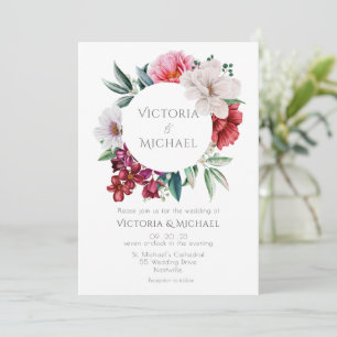 Hochzeit der hübschen Peonies Einladung