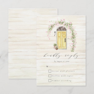 Hochzeit der Hütte Rustic Flower Garden RSVP Karte