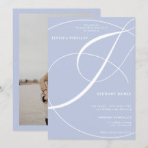 Hochzeit der Kalligraphie in Script-Blau