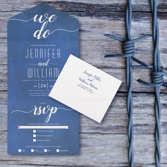 Hochzeit der kalligraphischen Schrift "We do" All In One Einladung (Von Creator hochgeladen)