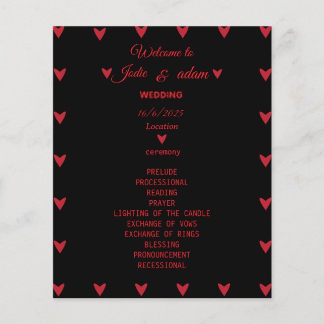 Hochzeit der kleinen Herzen (Vorderseite)