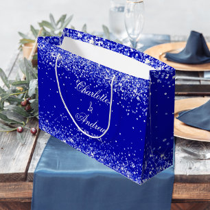 Hochzeit der königlich blauen Braut Große Geschenktüte