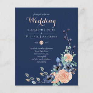 Hochzeit der Korallenflora mit niedrigem Budget Flyer