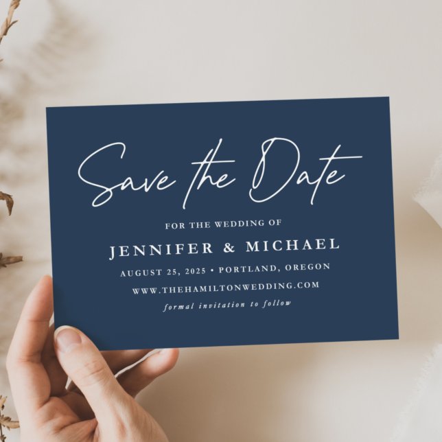 Hochzeit der lässigen Script-Marine Save The Date (Von Creator hochgeladen)
