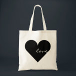 Hochzeit der Liebe Black Heart Tragetasche<br><div class="desc">Das ist eine schöne Tasche für Liebhaber mit dem Bild von schwarzem Herz für nur verheiratet und jeden anderen Anlass. Auch sie kann mit Ihrem Namen oder Logo angepasst werden.</div>