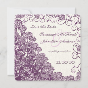 Hochzeit der lila wilden Blume Einladung