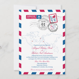 Hochzeit der Luftpost-New York, Schottlands und Einladung