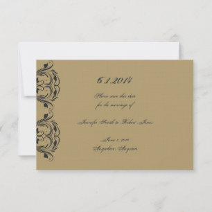 Hochzeit der Marine und Gold Masquerade speichern  Save The Date