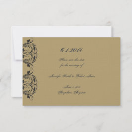 Hochzeit der Marine und Gold Masquerade speichern Save The Date