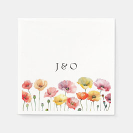 Hochzeit der Mohnblüte Serviette