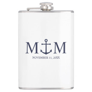 Hochzeit der Nautic Navy Flachmann