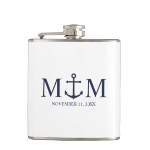 Hochzeit der Nautic Navy Flachmann