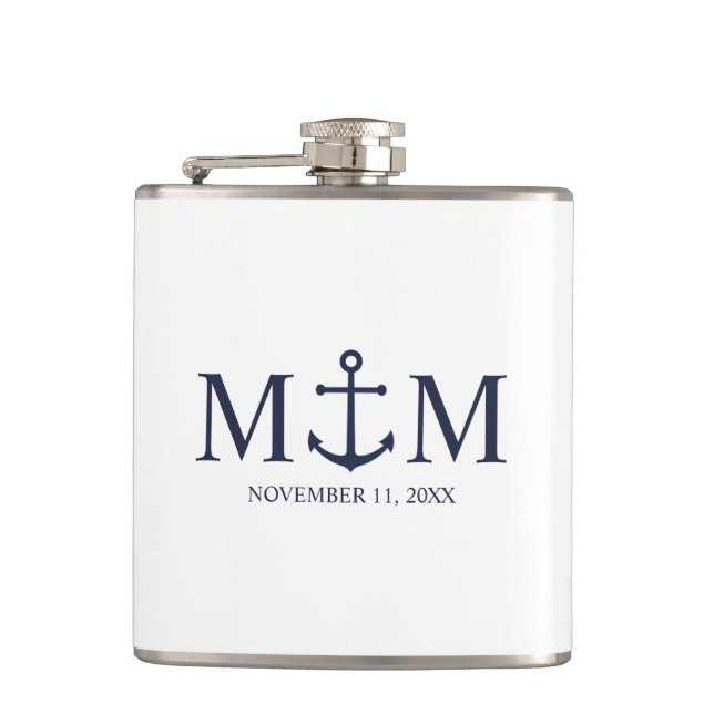Hochzeit der Nautic Navy Flachmann (Vorderseite)