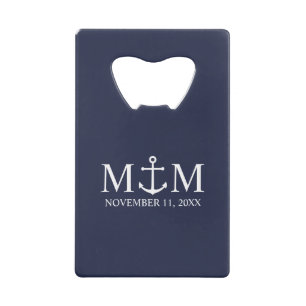 Hochzeit der Nautic Navy Geldbeutel Flaschenöffner