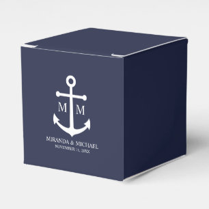Hochzeit der Nautic Navy Geschenkschachtel