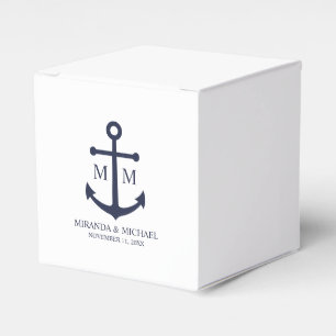 Hochzeit der Nautic Navy Geschenkschachtel