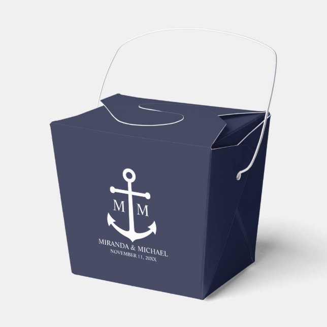 Hochzeit der Nautic Navy Geschenkschachtel (Vorderseite)