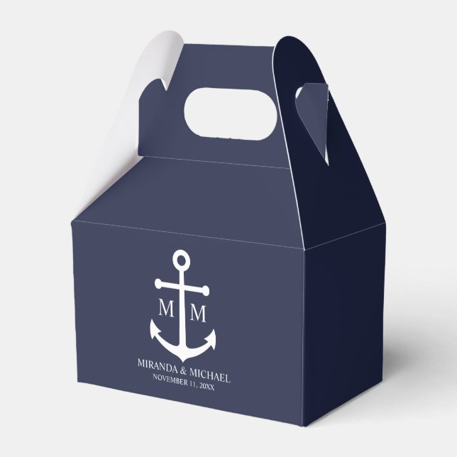 Hochzeit der Nautic Navy Geschenkschachtel (Vorderseite)