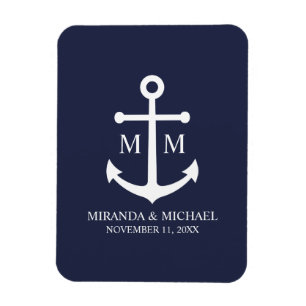 Hochzeit der Nautic Navy Magnet