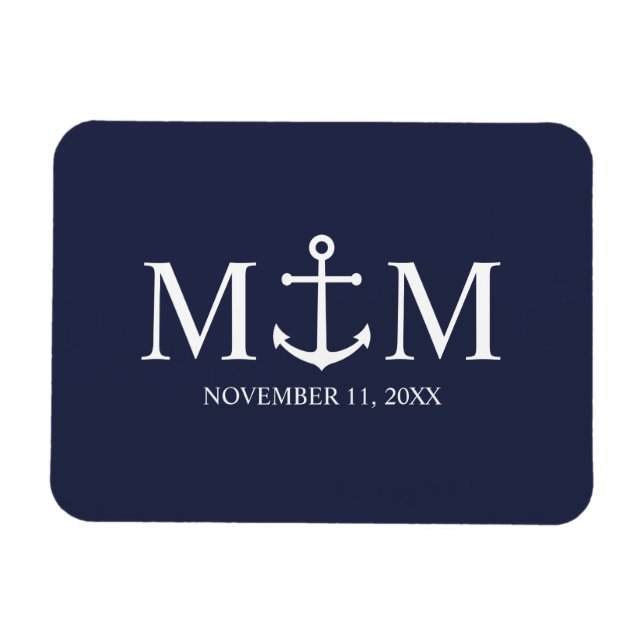 Hochzeit der Nautic Navy Magnet (Horizontal)